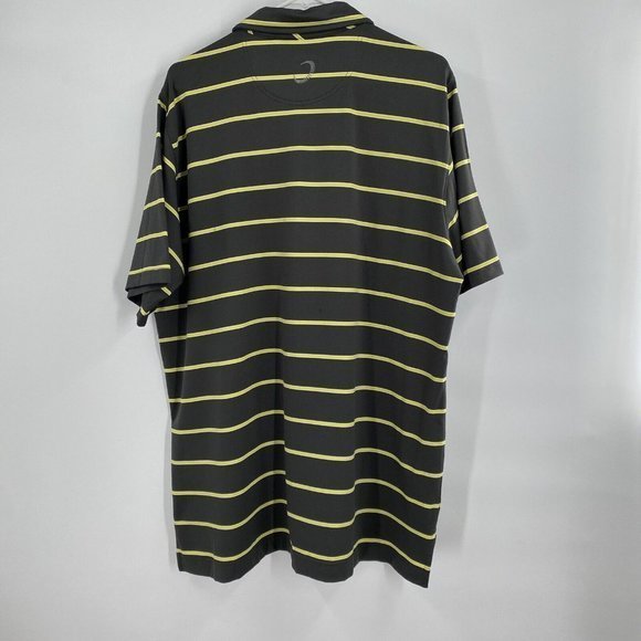 ZERO RESTRICTION Tour Series Rio Mar Golf‎ Polo Gray/Yellow Stripe XL - Picture 3 of 6